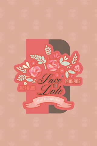 森系花草树叶花卉花环手绘花朵设计素...