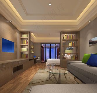 单身公寓酒店效果图图片