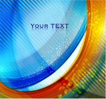 蓝色与橙色炫彩背景花纹