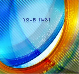 蓝色与橙色炫彩背景花纹