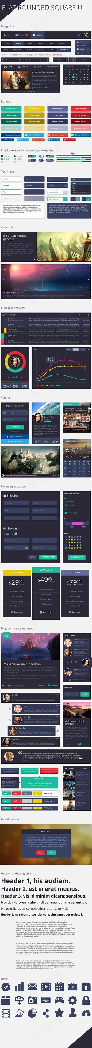 flat rounded squa...