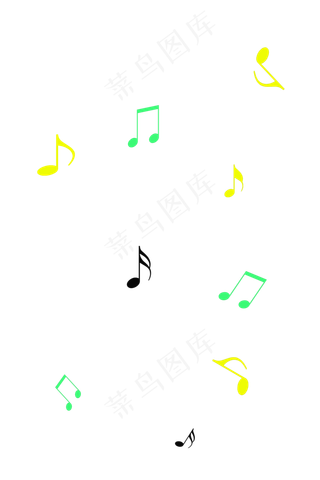 创意音符漂浮素材