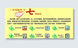 平安保险人生不可缺少的七张保单图片