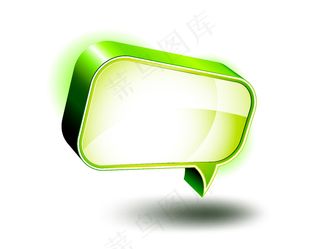 矢量创意绿色对话框