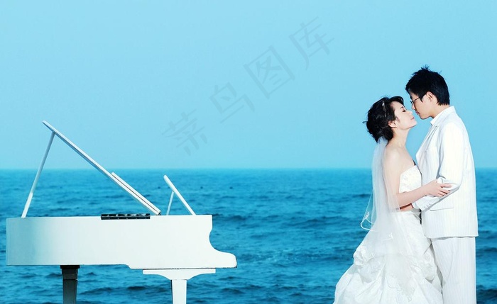 海边婚纱样片图片