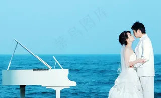 海边婚纱样片图片