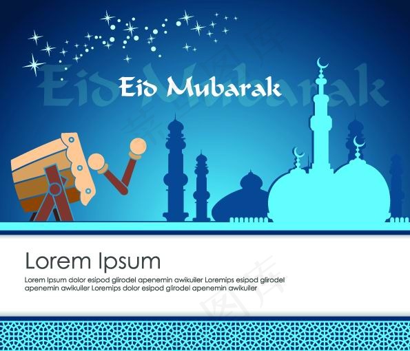 卡通城堡风景矢量图