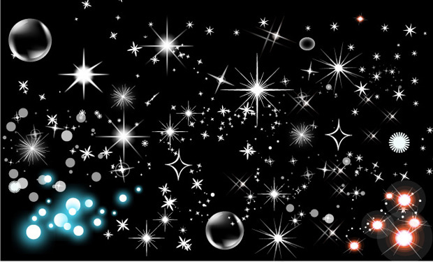 闪亮的星星泡沫载体ai矢量模版下载