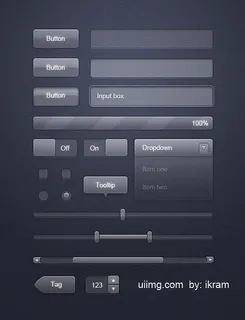 透明玻璃按钮ui psd分层