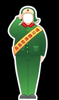 镂空脸部雷锋人形立牌