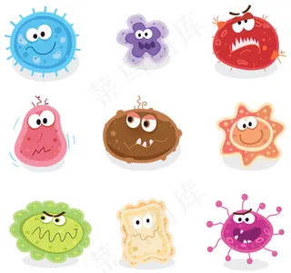 可爱卡通怪物矢量素材