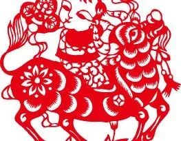 2009新春金牛剪纸矢量图07ai矢量模版下载