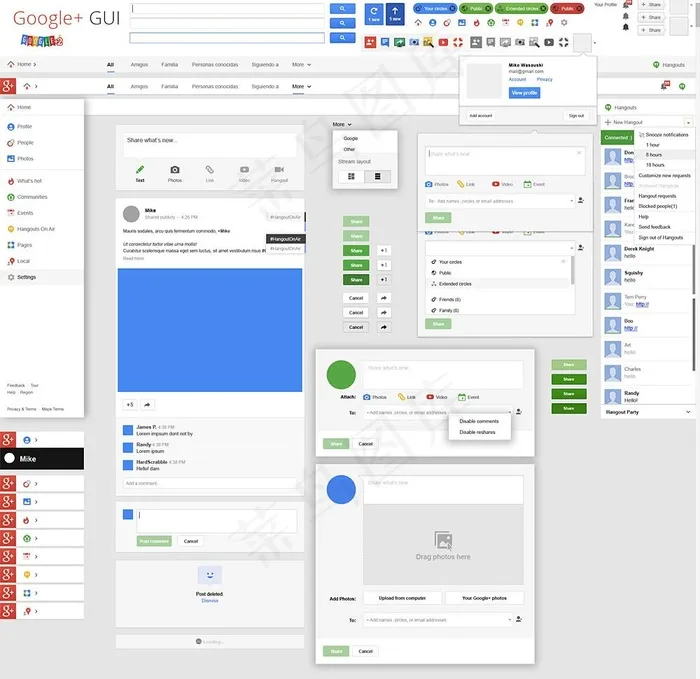 google  template ...psd模版下载