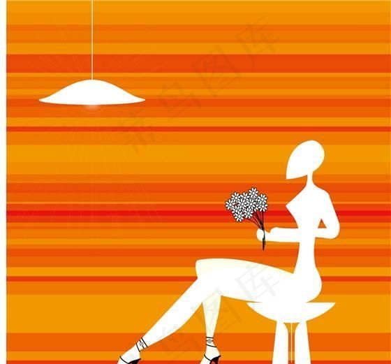 抽象女性矢量素材 eps格式_01