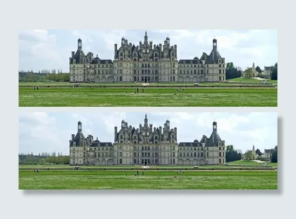 欧式城堡 草坪 天空 全景图片