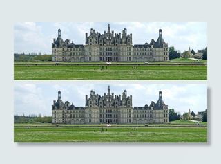 欧式城堡 草坪 天空 全景图片