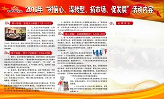 谋转型 拓市场 展板