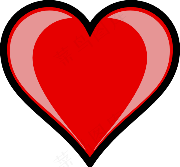 突出的剪贴画心