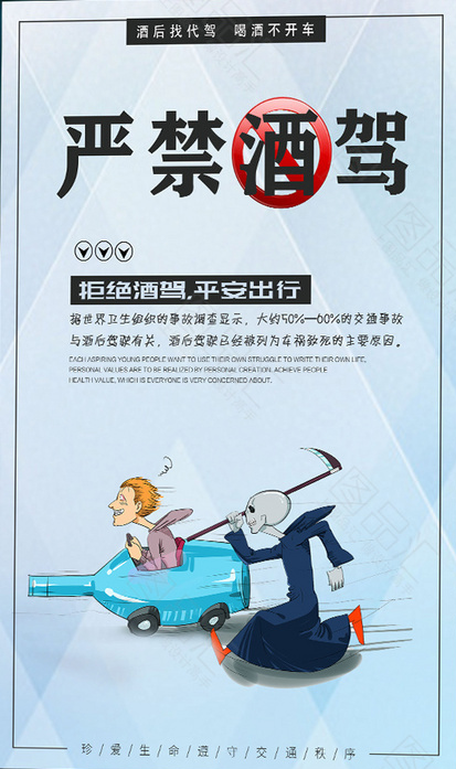 请勿 严禁 拒绝 酒驾psd模版下载