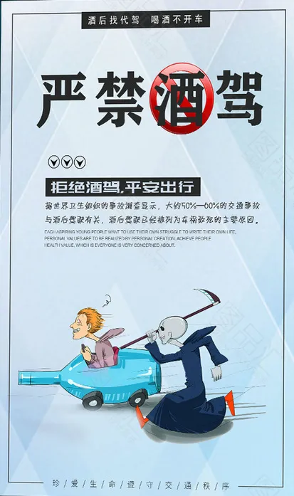 请勿 严禁 拒绝 酒驾psd模版下载