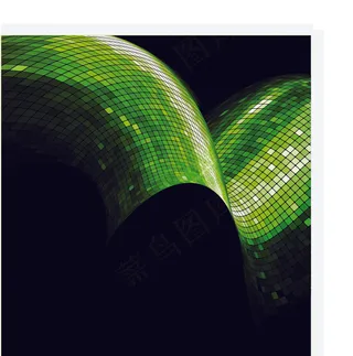 璀璨绿色科技背景矢量素材