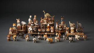 *木工手作雕刻治愈系可爱小动物