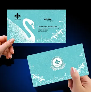 美容美发化妆品名片浪漫名片