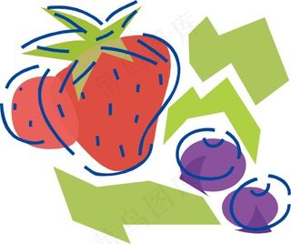 草莓和蓝莓