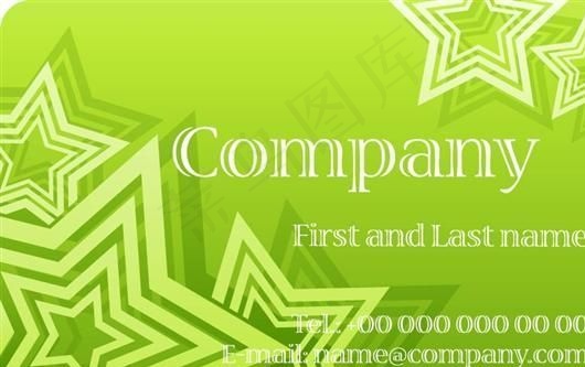 星星主题卡片模板 矢量素材 ai格...