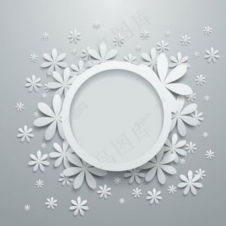 立体花瓣边框矢量素材图片