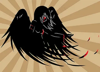 黑色翅膀设计素材