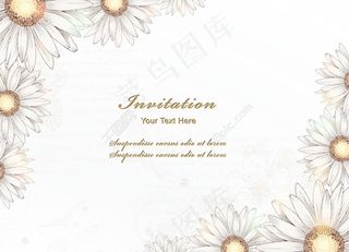 春天开花的花卉背景矢量插画