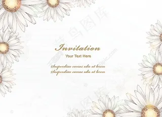 春天开花的花卉背景矢量插画