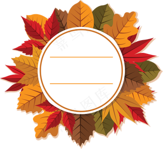 美丽秋天枫叶边框