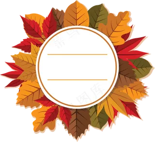 美丽秋天枫叶边框