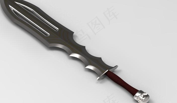 野蛮人的剑与头骨鞍马和镶嵌