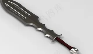 野蛮人的剑与头骨鞍马和镶嵌