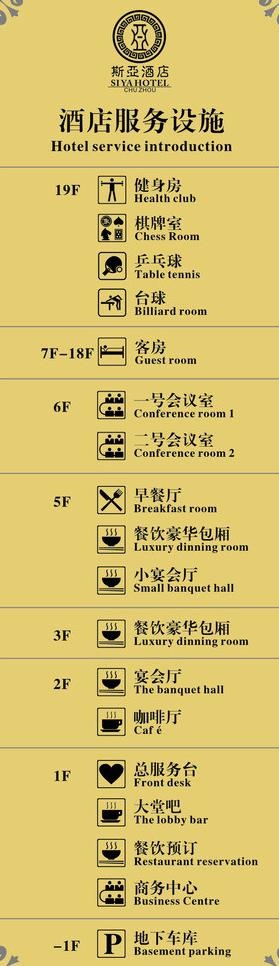 酒店电梯楼层指示牌图片cdr矢量模版下载