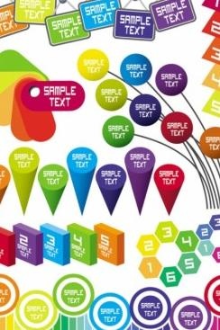 精致的立体装饰元素04矢量