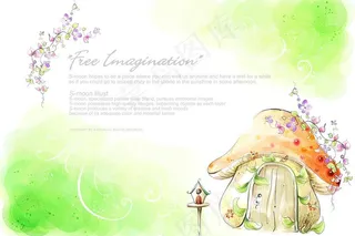 卡通风景画图片