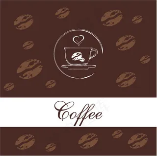 咖啡豆背景矢量素材