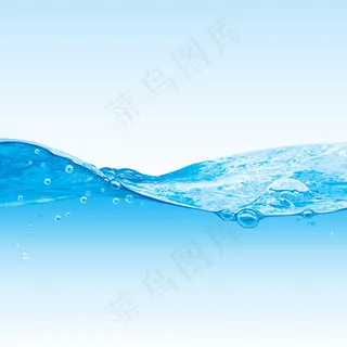 矢量蓝色水滴波纹素材