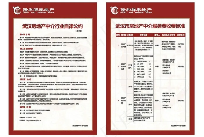 二手房收费标准矢量素图片cdr矢量模版下载