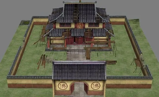 寿阳寺院 正在维修翻新