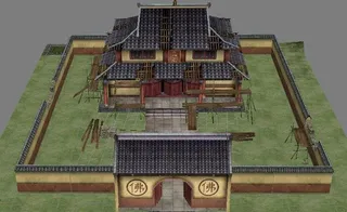 寿阳寺院 正在维修翻新