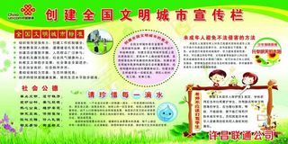 创建文明城市展板