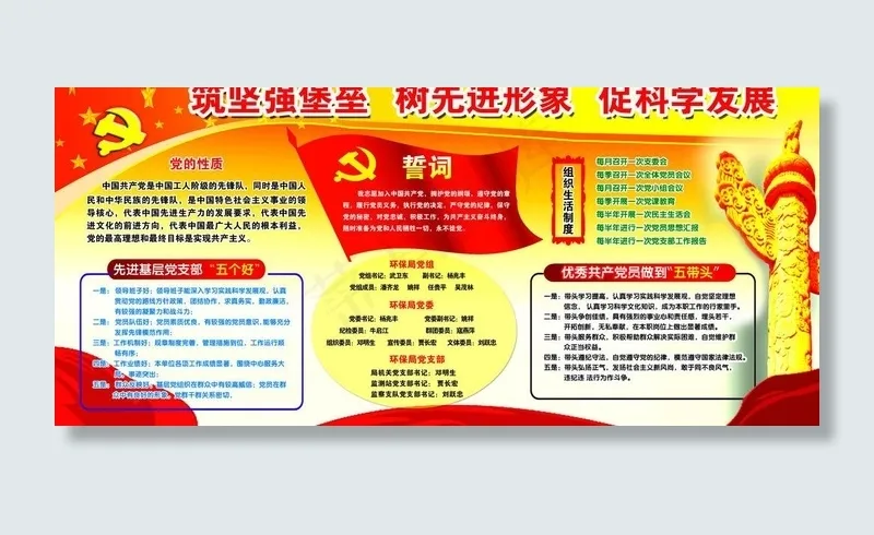 入党誓词图片psd模版下载