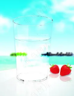 创意玻璃杯PSD背景 创意玻璃杯PSD背景