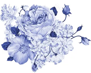 青花瓷花纹花卉