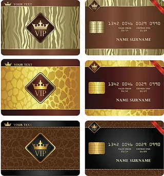 银行卡信用卡矢量素材